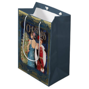 Flapper Vintage Weihnachten Mittlere Geschenktüte