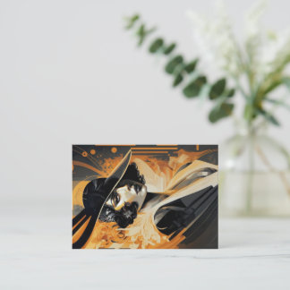 Flapper woman, art Deko, Vol. 3 - Spielkarte Mitteilungskarte