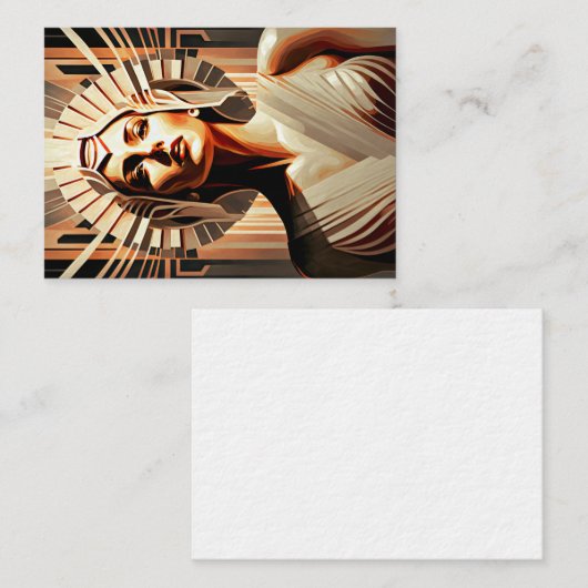 Flapper woman, art Deko, Vol. 4 - Spielkarte Mitteilungskarte (Vorne/Hinten)