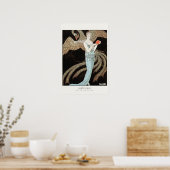 Flapper Woman Portrait Art Poster (Küche)