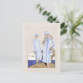 Flapper Women Feiertagspostkarte (Stehend Vorderseite)