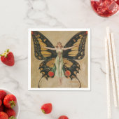 FlapperButterfly Flying Illustration Classic Serviette (Beispiel)