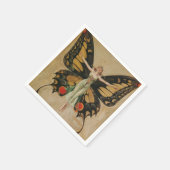 FlapperButterfly Flying Illustration Classic Serviette (Ecke)