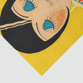 "Flappers and Blume" Art Deco von Jose Carlos Seidenpapier (Ausschnitt)