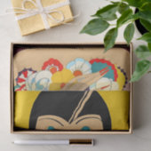 "Flappers and Blume" Art Deco von Jose Carlos Seidenpapier (Geschenk)