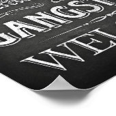 FLAPPERS GANGSTERS BEGRÜSSEN Party-Signatur Poster (Ecke)