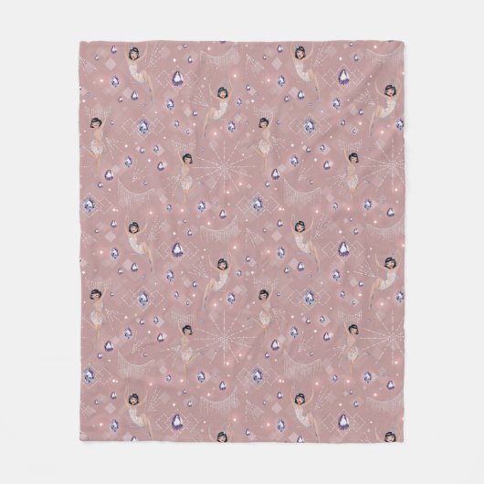Flappers Lady Glam Fun Pink Design Fleecedecke (Vorderseite)