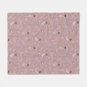 Flappers Lady Glam Fun Pink Design Fleecedecke (Vorderseite (Horizontal))