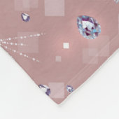 Flappers Lady Glam Fun Pink Design Fleecedecke (Ecke)