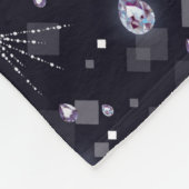 Flappers Lady Glam Schwarz und Grau Design Fleecedecke (Ecke)