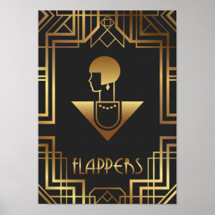Flappers-Party-Zeichen der 1920er Jahre Poster