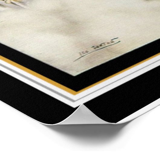 "Flappers take the Train" Art Deco Print 16 x 20 Poster (Ecke)