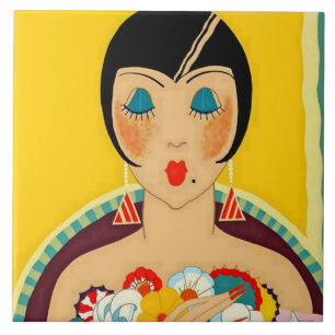 „Flappers und Blumen“ Art Deco von Jose Carlos Fliese