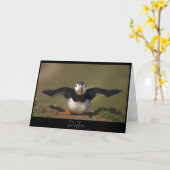 Flapping Puffin Karte (Gelbe Blume)