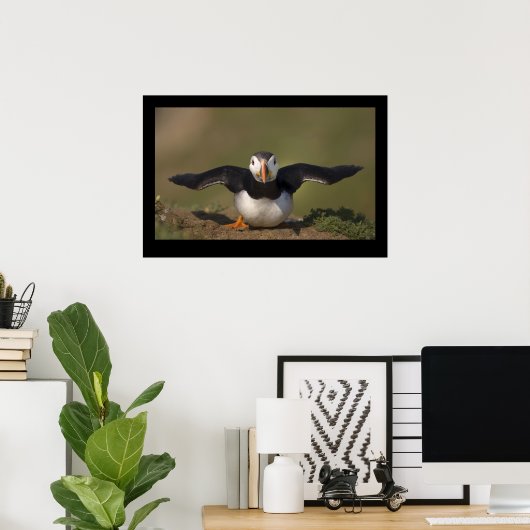 Flapping Puffin Poster (Heimbüro)