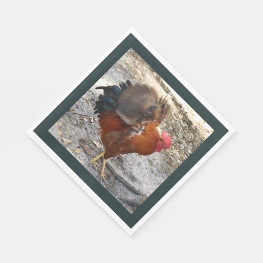 Flapping Rooster Napkins Serviette (Ecke)