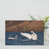 Flapping Swan Briefpapier (Stehend Vorderseite)