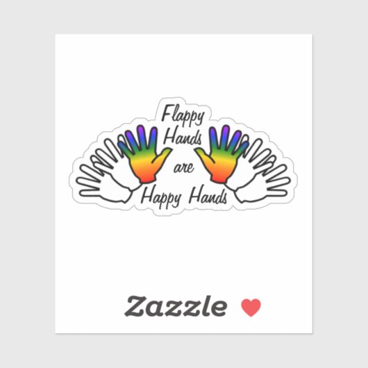 Flappy Hands Custom-Cut Vinyl Sticker (Blatt)