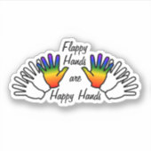 Flappy Hands Custom-Cut Vinyl Sticker (Vorderseite)