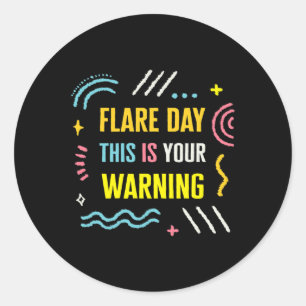 Flare Day Complex Regional Pain Syndrome Awareness Runder Aufkleber
