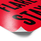 Flare in Progress. Bleibe 60 Meter zurück. Fotodruck (Ecke)