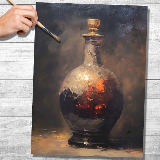 Flasche 3 Decoupage Paper Seidenpapier