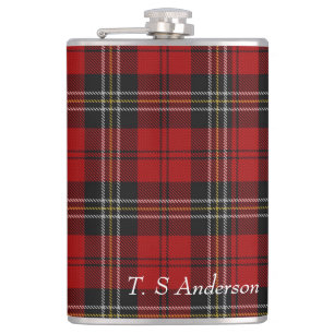Flasche anpassen - Roter Tartan Macpherson Clan Flachmann