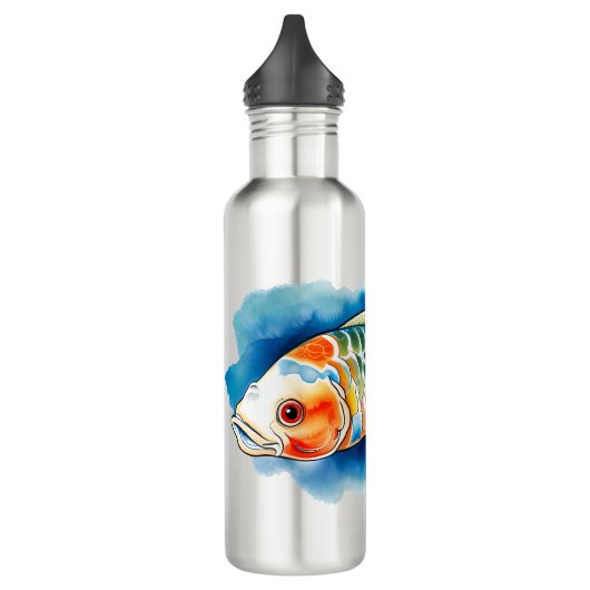 Flasche - Aquarellreihe: Koi Fish Edelstahlflasche (Links)