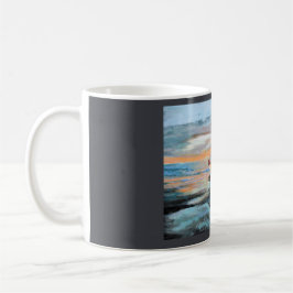 Flasche auf dem Strand Kaffeetasse