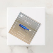 Flasche auf Strand Sand Hochzeit Geschenkanhänger (Beispiel)