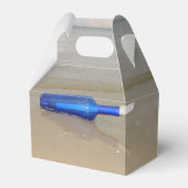 Flasche auf Strand Sand Hochzeit Geschenkschachtel (Rückseite)