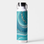 Flasche aus blauem Flüssig-Marmor (Vorne)