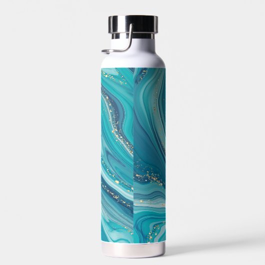 Flasche aus blauem Flüssig-Marmor (Rechts)