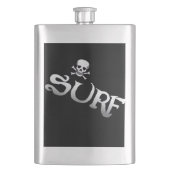 Flasche aus rostfreiem Edelstahl mit Kopf und Kopf Flachmann (Vorderseite)