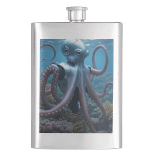 Flasche aus rostfreiem Stahl mit Cytopus Flachmann