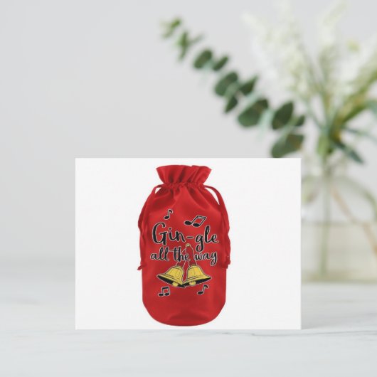 Flasche aus Samt, Samt Weinbeutel Werbebeutel Postkarte (Stehend Vorderseite)