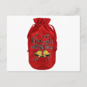 Flasche aus Samt, Samt Weinbeutel Werbebeutel Postkarte (Vorderseite)