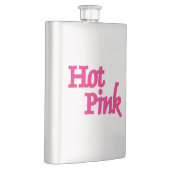 Flasche aus warmrosa Edelstahl Flachmann (Rechts)