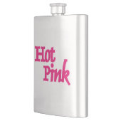 Flasche aus warmrosa Edelstahl Flachmann (Links)