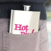 Flasche aus warmrosa Edelstahl Flachmann (Beispiel)