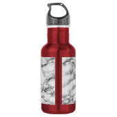 Flasche aus weißem Marmor Edelstahlflasche (Rückseite)