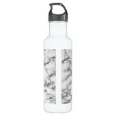 Flasche aus weißem Marmor Edelstahlflasche (Rückseite)