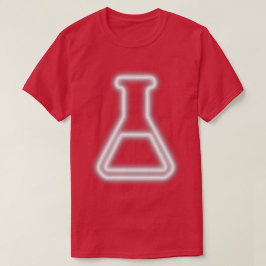 Flasche aus weißem Retro-Neon-Chemielabor T-Shirt (Design vorne)
