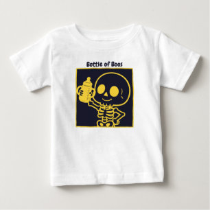 Flasche Boos Süßer Skelett-Baby Halloween Baby T-shirt