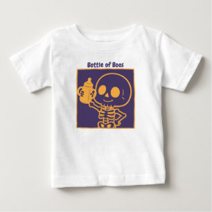 Flasche Boos Süßer Skelett-Baby Halloween Baby T-shirt