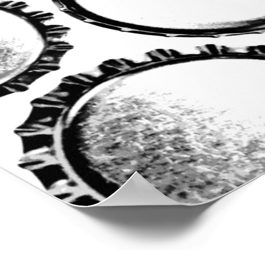 Flasche Cap Art - Bier Liebe Poster (Ecke)