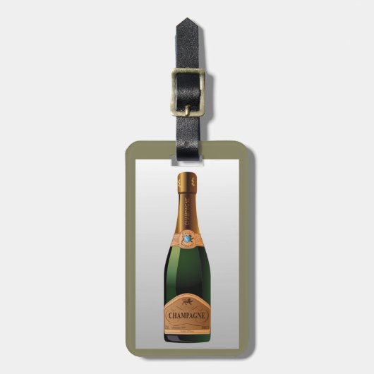 FLASCHE CHAMPAGNE GEPÄCKANHÄNGER (Vorderseite vertikal)