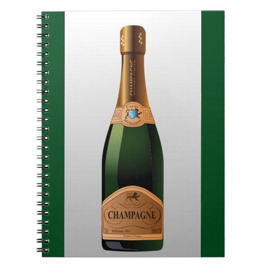 FLASCHE CHAMPAGNE NOTIZBLOCK (Vorderseite)