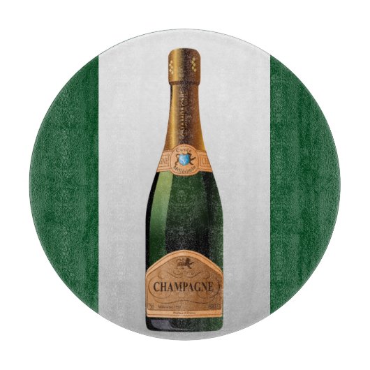 FLASCHE CHAMPAGNE SCHNEIDEBRETT (Vorderseite)