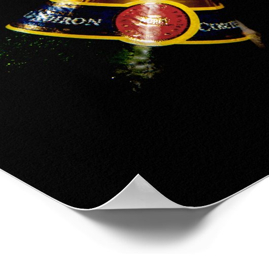 Flasche Champagner Poster/Print Poster (Ecke)